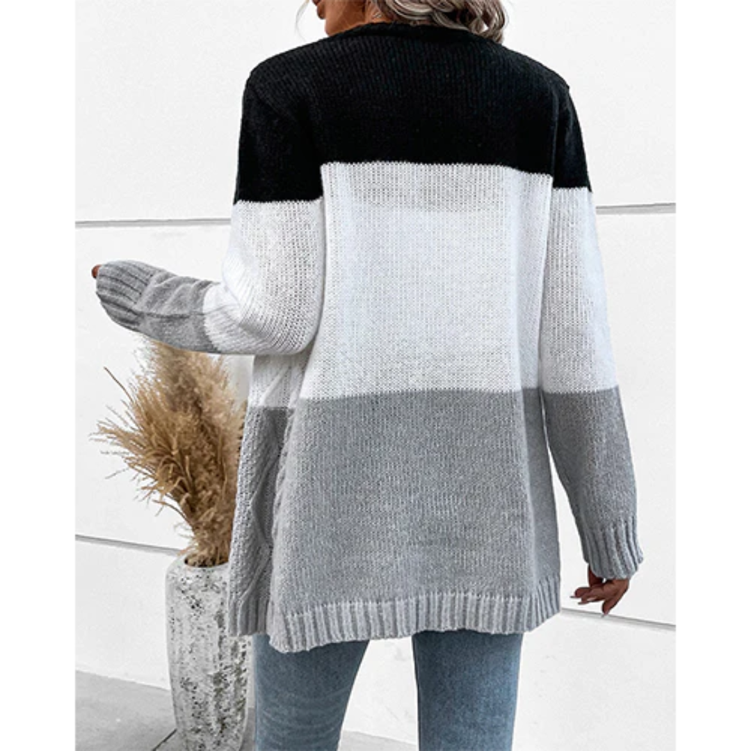 Minna | Damen Modische Strickjacke | Langarm