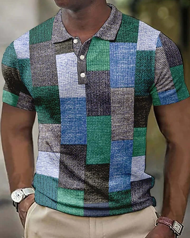 3D-Gedrucktes Herren-Poloshirt - Atmungsaktiv