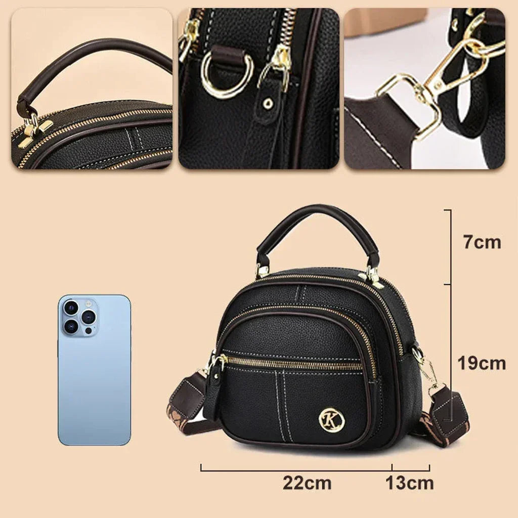 Mila™ - Multifunktionale verstellbare Tasche aus veganem Leder