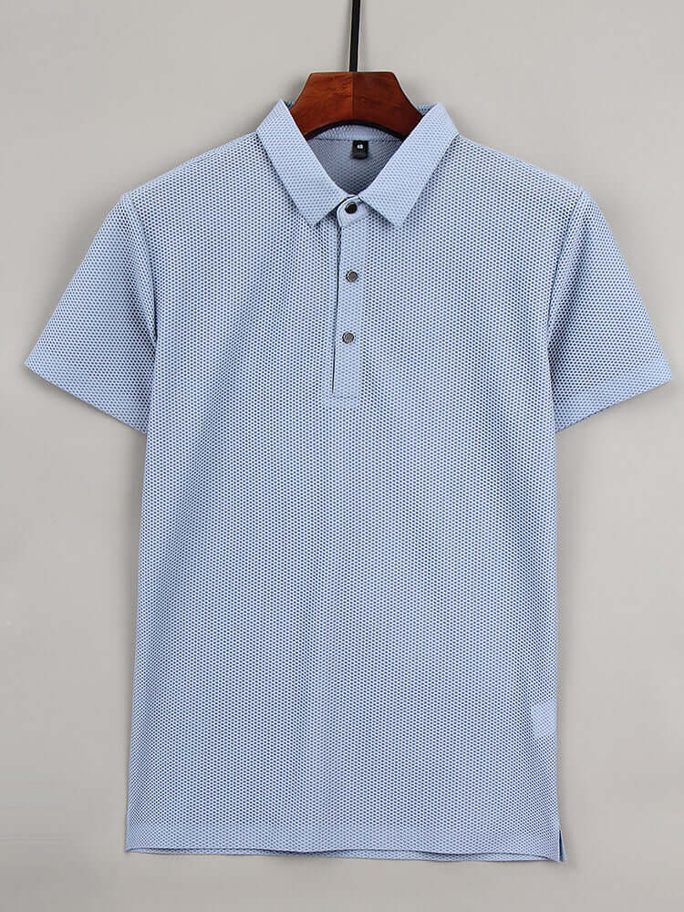 Herren Poloshirt, Eisseide, Modern Fit