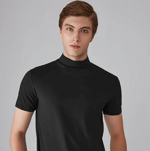Antitranspirant-Rollkragen-T-Shirt für Herren