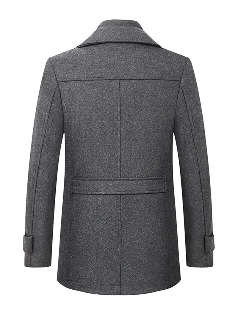 Casual Schurwollmantel für Herren – warme Jacke für den Alltag