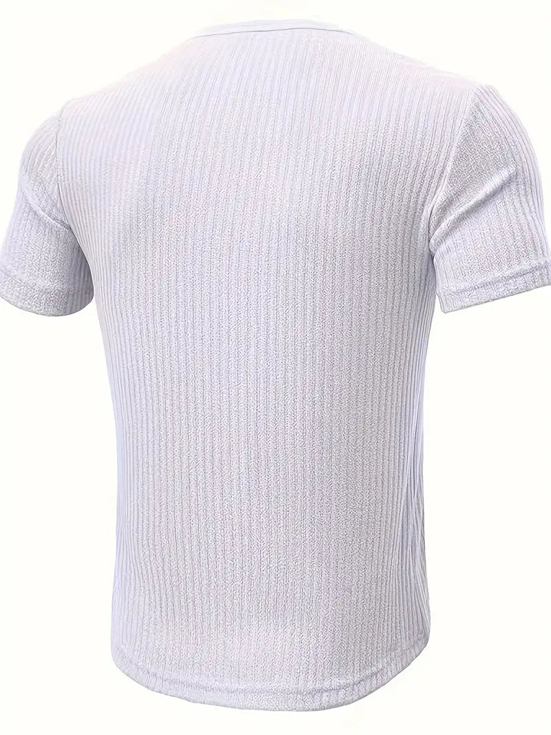 Henley Shirt Herren Kurzarm Elegant Bequem – Silvano
