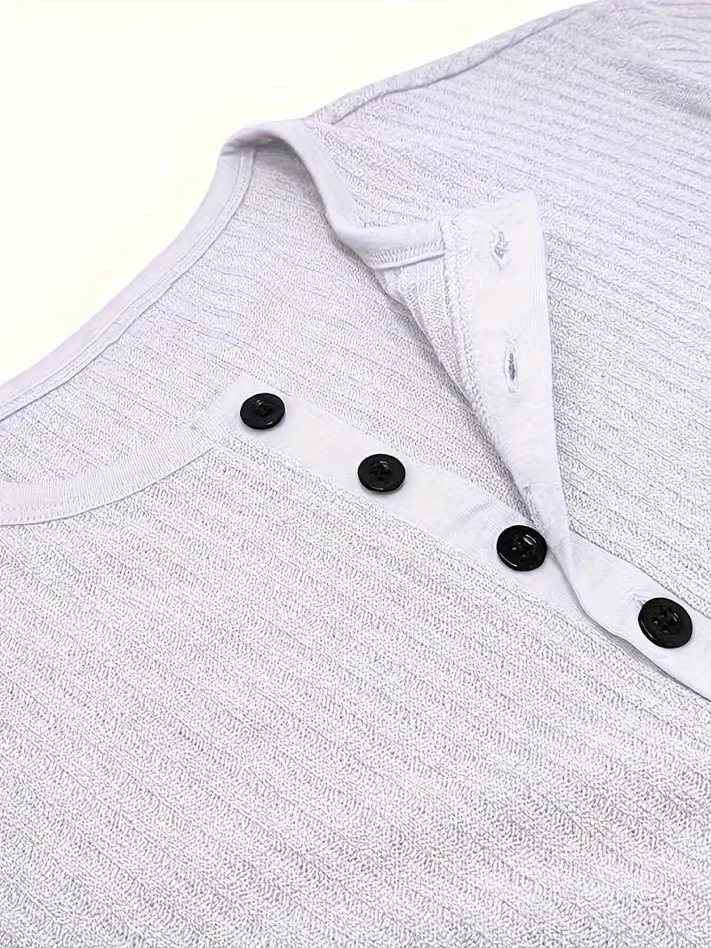 Henley Shirt Herren Kurzarm Elegant Bequem – Silvano