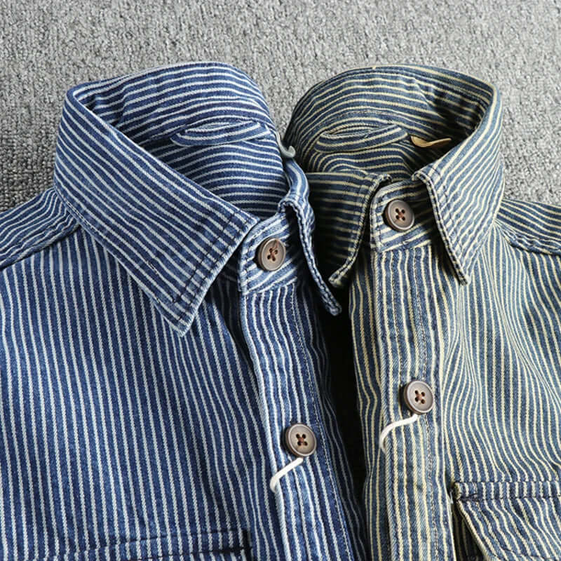 Klassisches Vintage Herren Denim Hemd