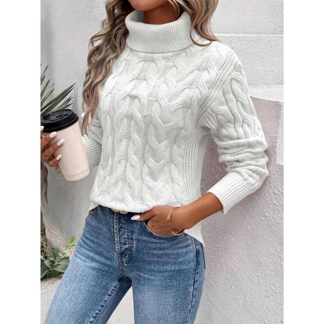 Samrita | Damen Rollkragen Pullover | Strick