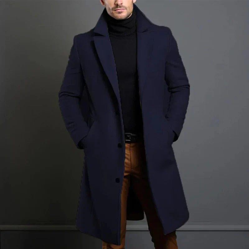 Hochwertiger Wollmantel für Herren Winterstolz