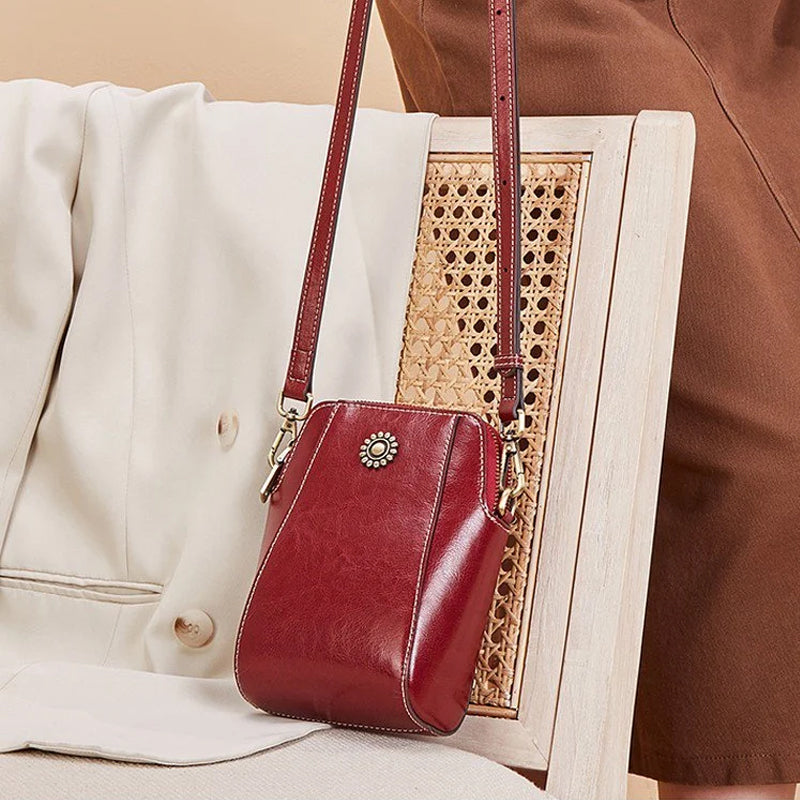 Vera™ - Stilvolle Mini-Umhängetasche aus weichem Leder
