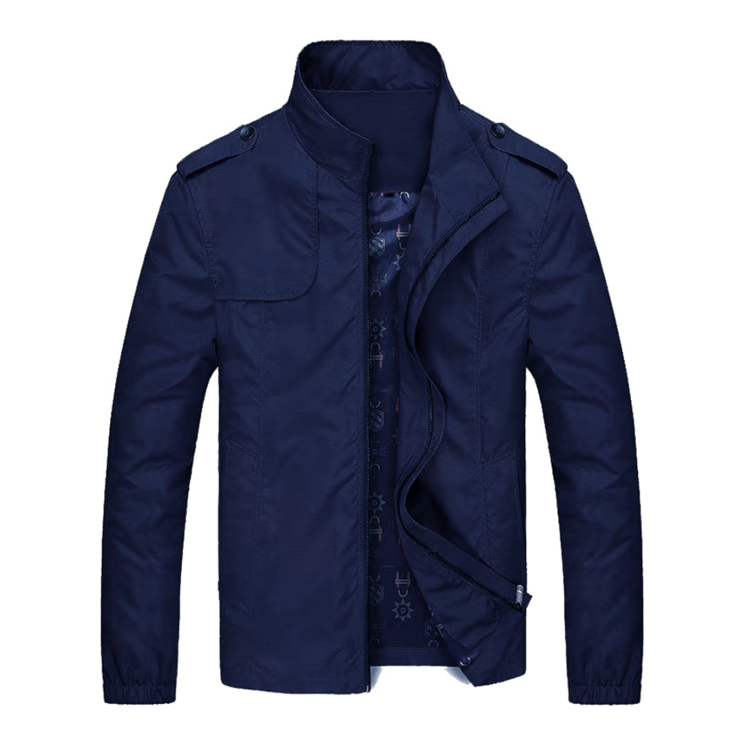 Paul | Herren Biker Bequeme Jacke | Reißverschluss