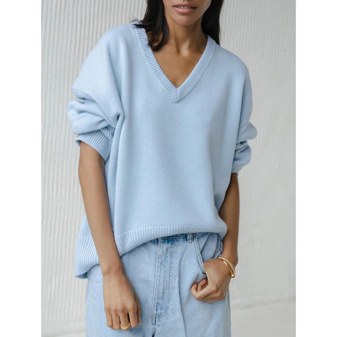 Reesey | Damen V-Ausschnitt Pullover | Warme
