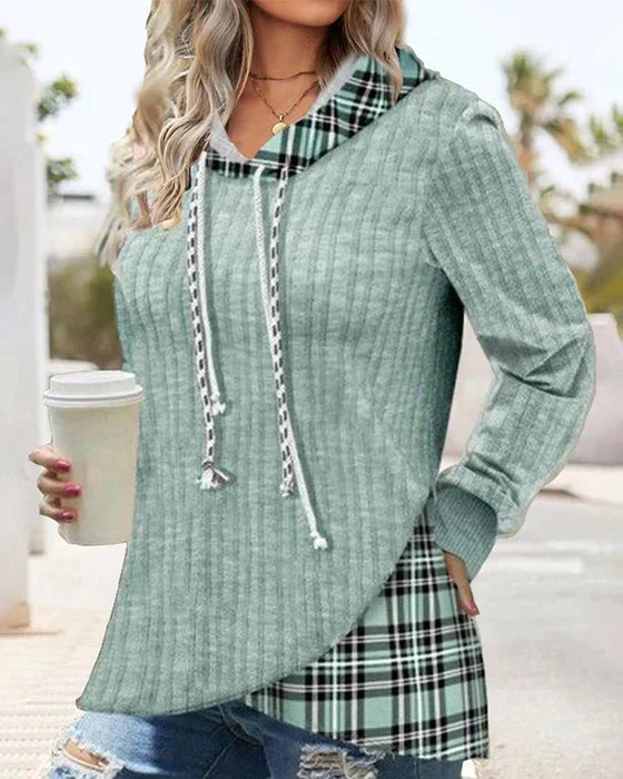 Dasha | Karierter Hoodie für Frauen
