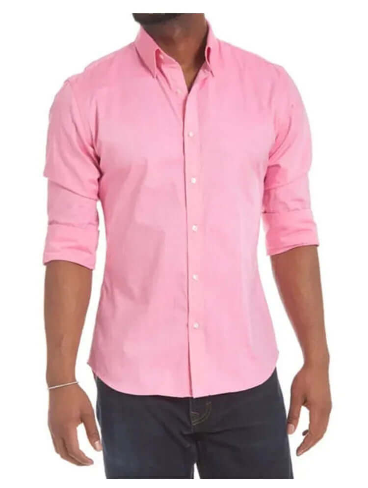 Elegantes Herren Langarm-Poloshirt mit Kragen