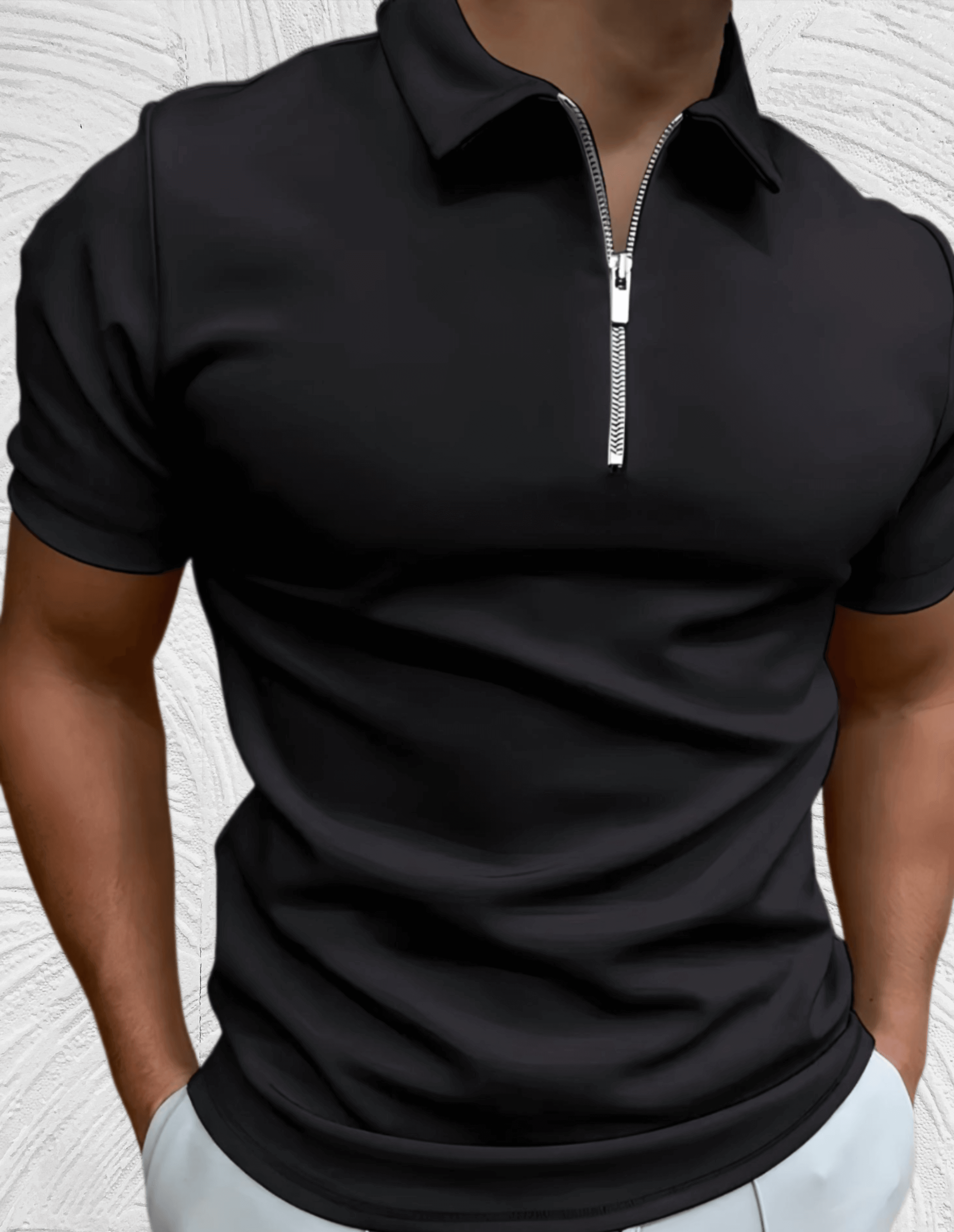Herren Poloshirt mit Reißverschluss