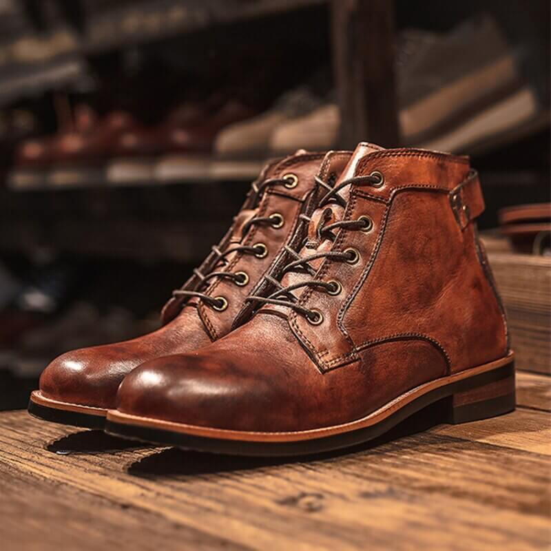 Herren Orthopädische Lederstiefel - Komfort & Stil