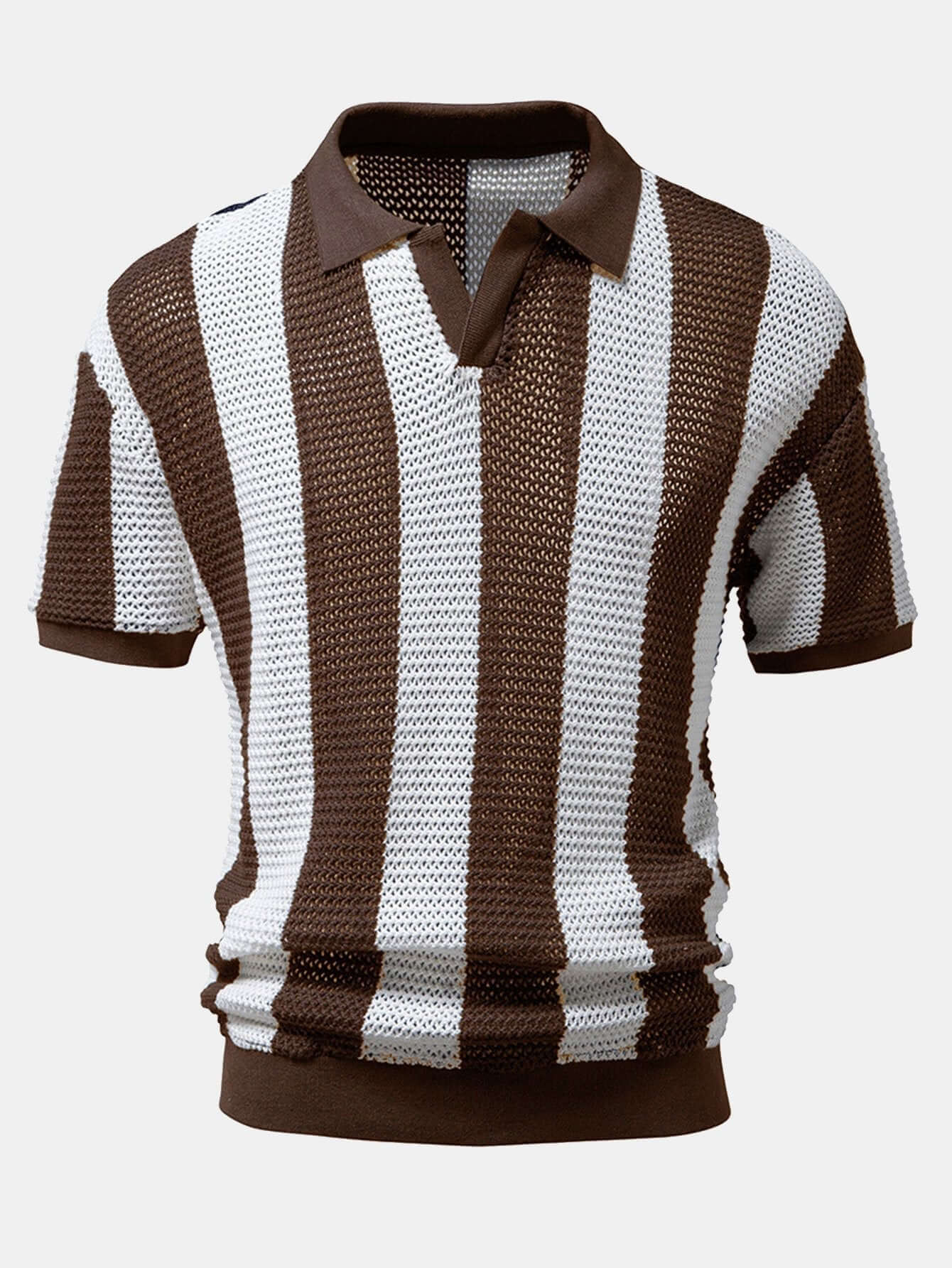 Klassisches Poloshirt V-Ausschnitt Herren