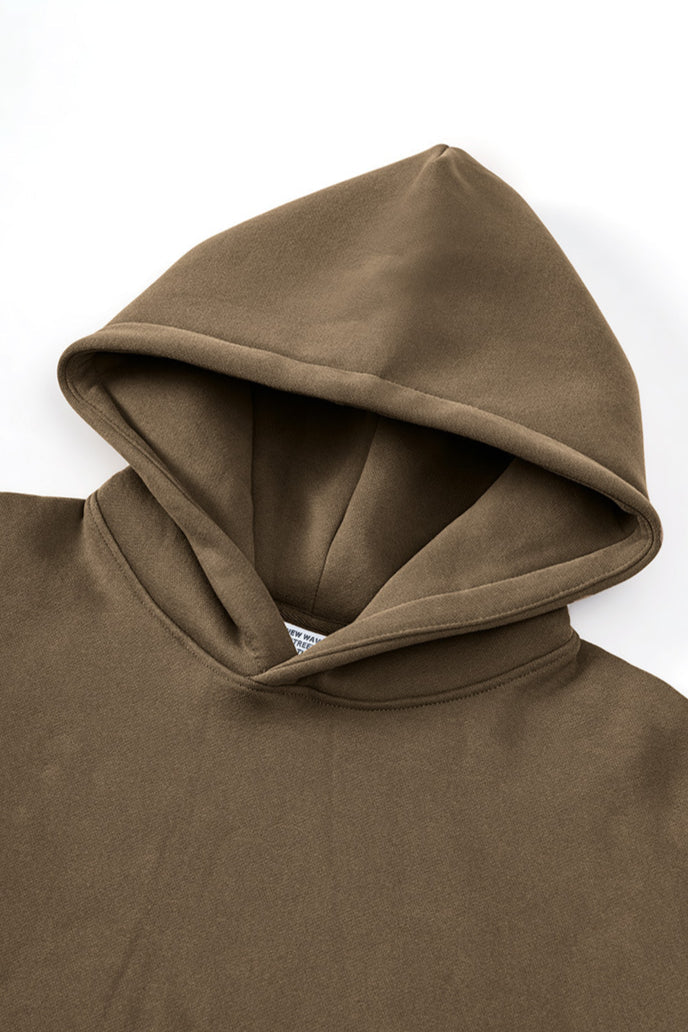 Lockere, lässige Plüschjacke mit Kapuze