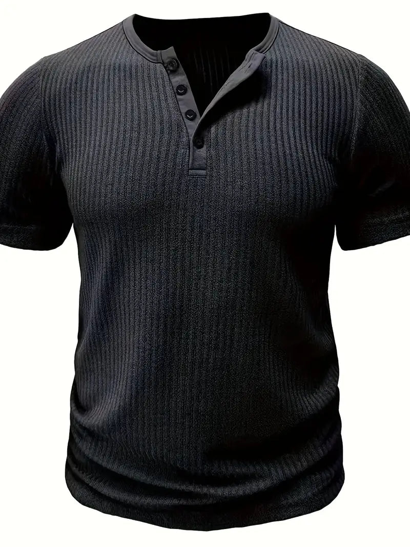 Henley Shirt Herren Kurzarm Elegant Bequem – Silvano