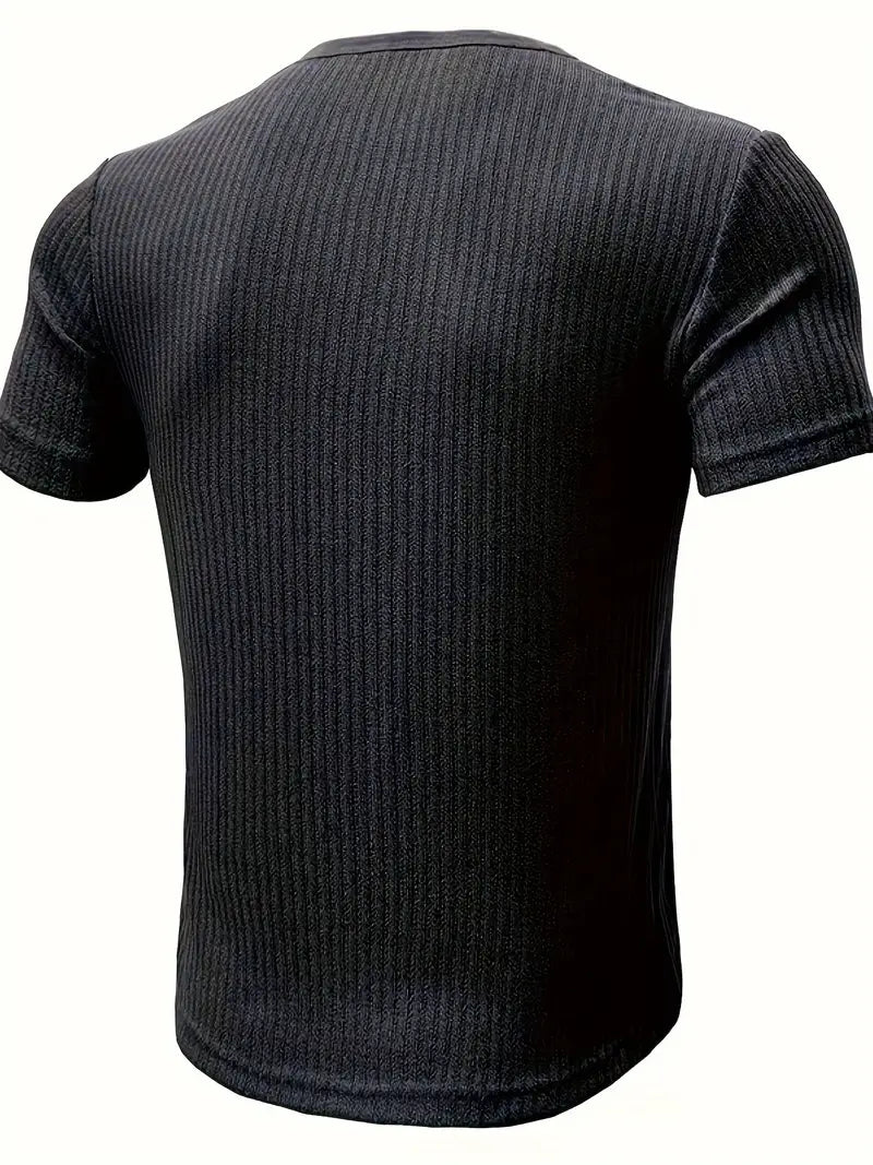 Henley Shirt Herren Kurzarm Elegant Bequem – Silvano