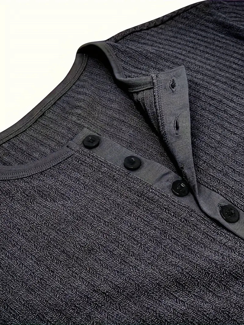 Henley Shirt Herren Kurzarm Elegant Bequem – Silvano