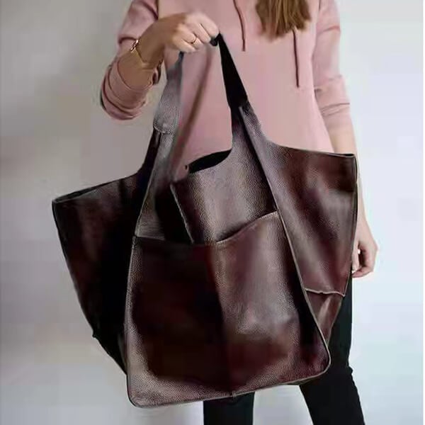Carla™ - Neue übergroße handgefertigte Handtasche aus veganem Leder