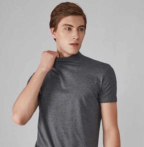 Antitranspirant-Rollkragen-T-Shirt für Herren
