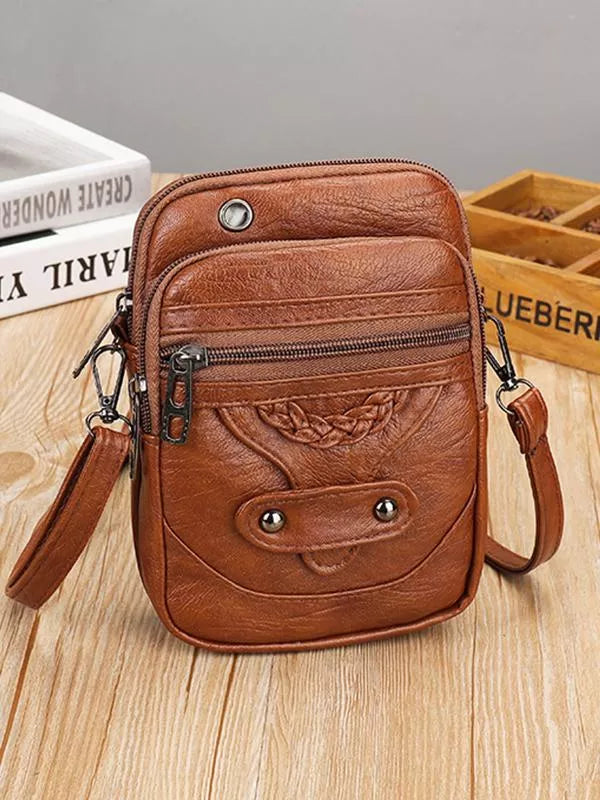 Gertrud™ | Vintage Lederschultertasche