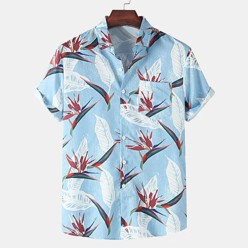Blumen Kurzarmhemd Herren - Sommerliches Design