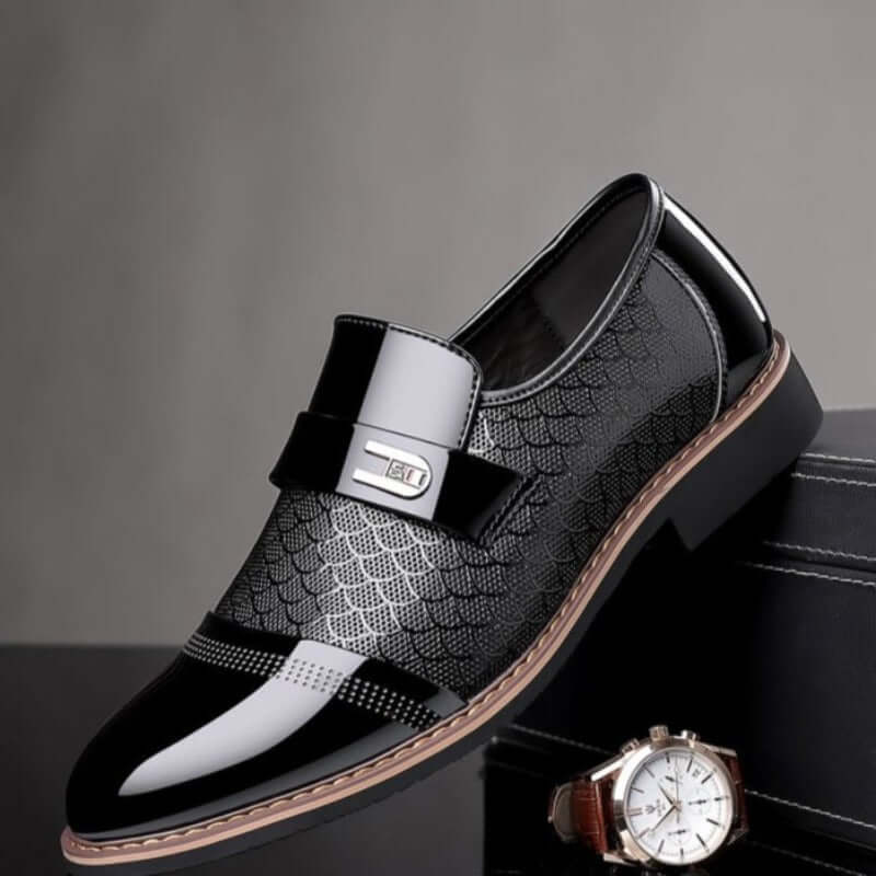Herren-Lederschuh mit Gummisohle