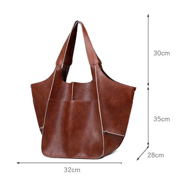 Carla™ - Neue übergroße handgefertigte Handtasche aus veganem Leder