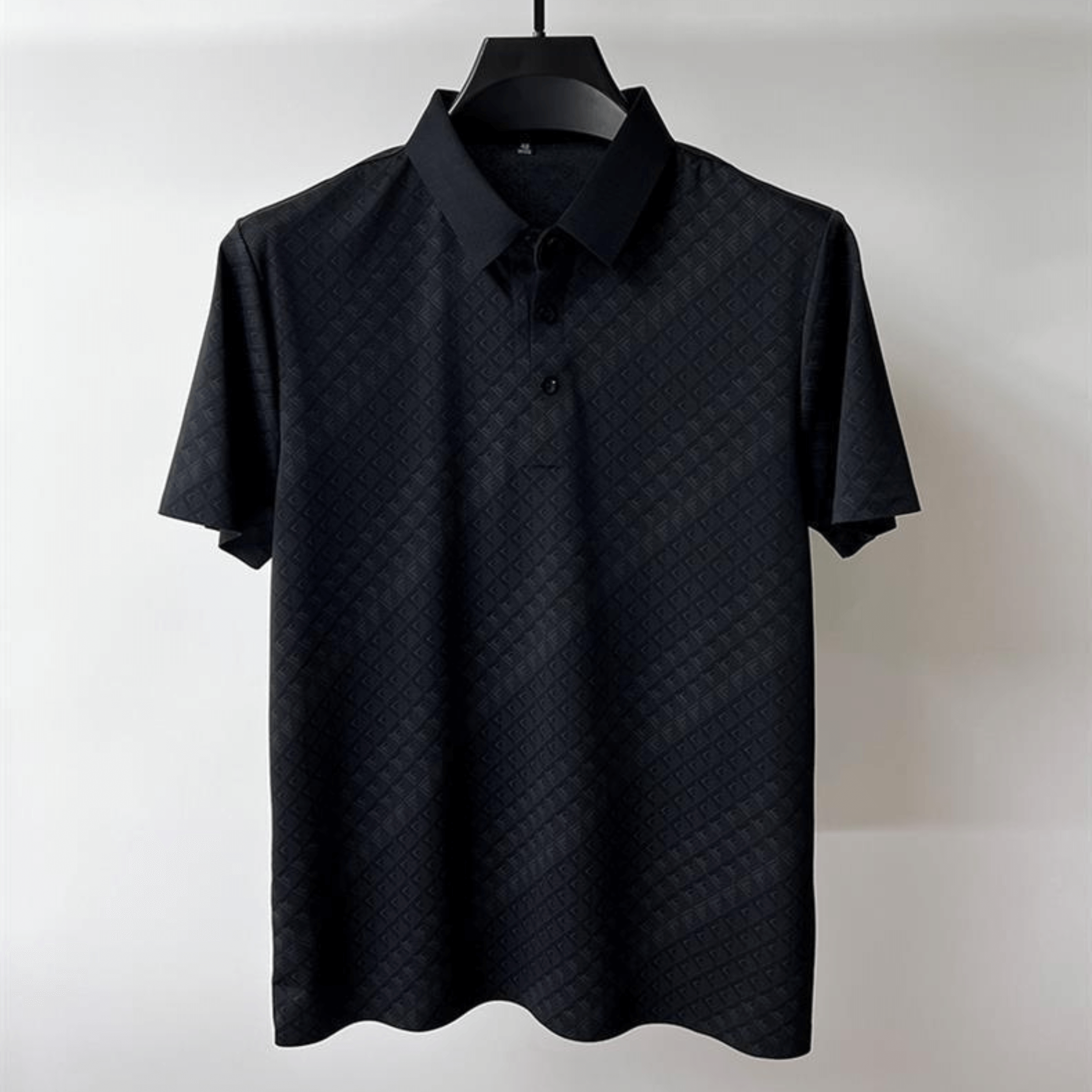 Elegantes Herren-Poloshirt mit Kreuzstichmuster