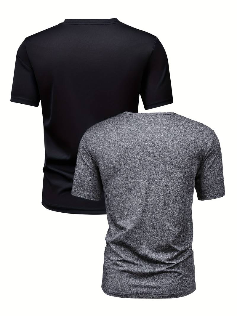 2-Teiliges, klassisches Kurzarm-T-Shirt für Herren