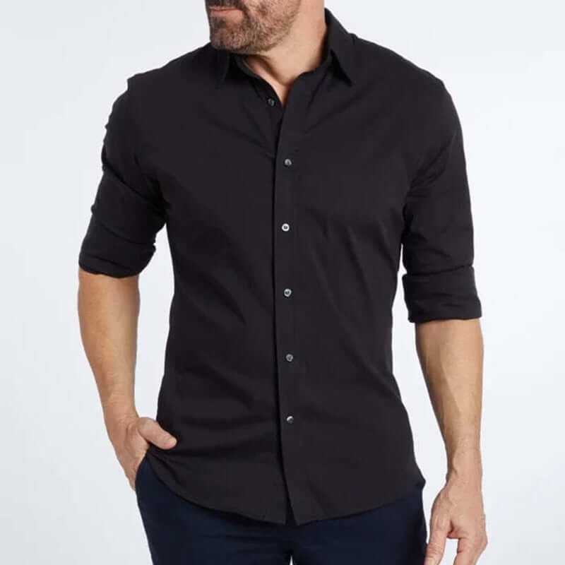 Stretch-Zip-Hemd für Herren