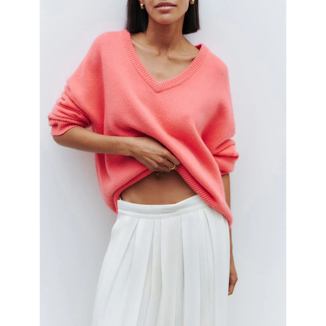 Reesey | Damen V-Ausschnitt Pullover | Warme