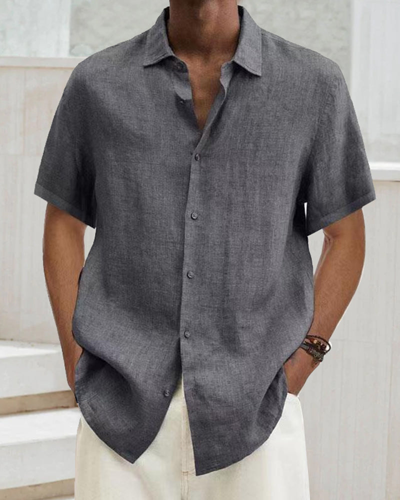 Herren Kurzarm Hemd Sommer Klassisch Elegant Look – Edvaro