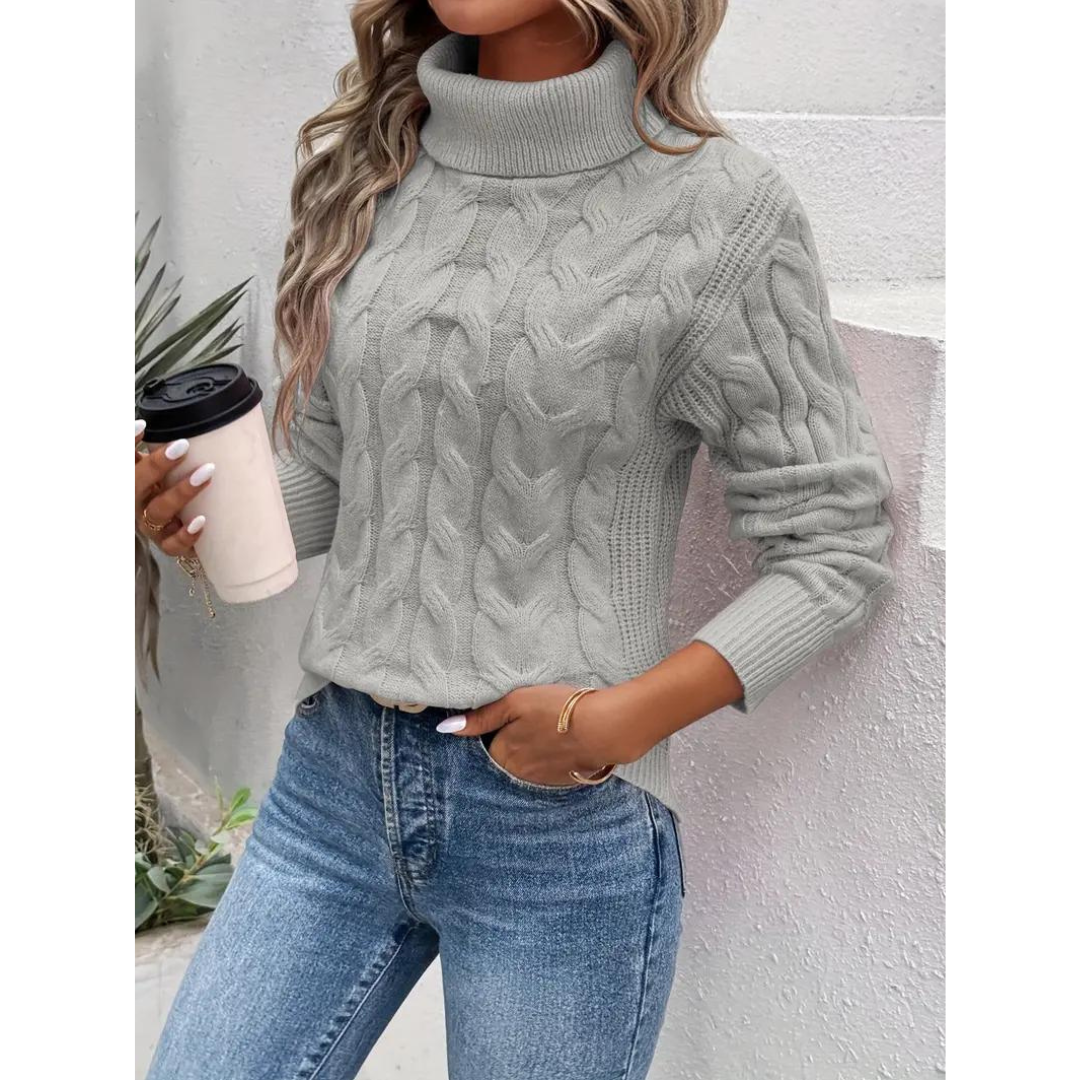 Samrita | Damen Rollkragen Pullover | Strick