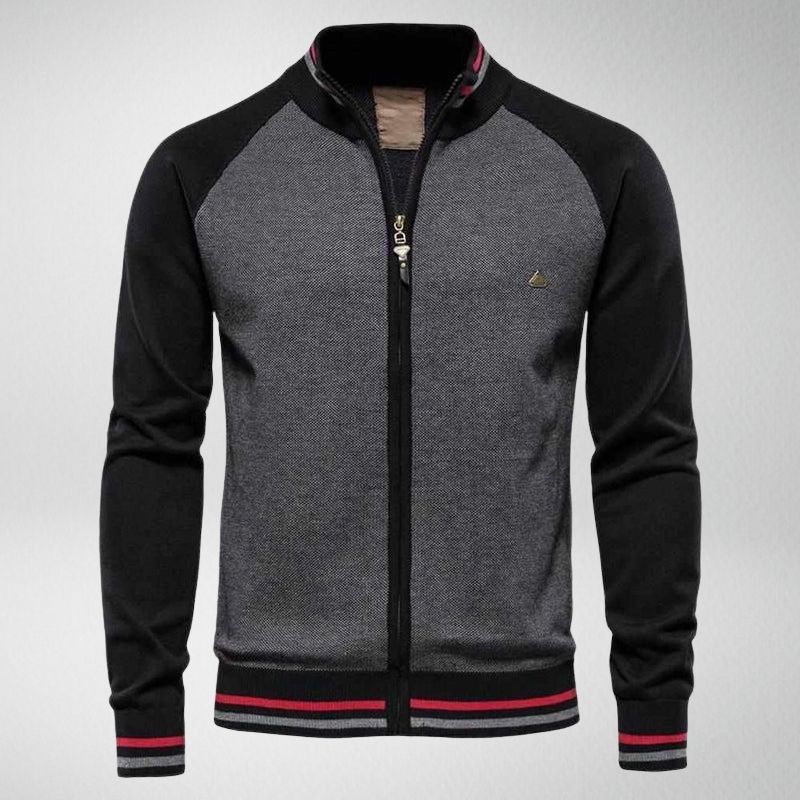 Gestreifte Herren-Strickjacke für stilvolle Eleganz – Matteo