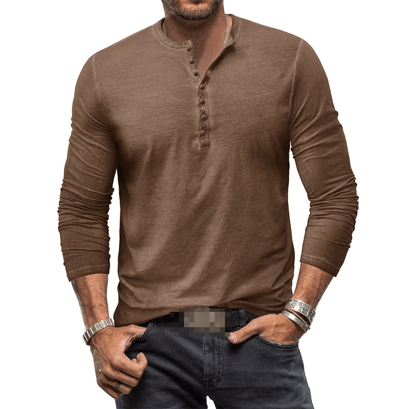 Langarm Henley-Shirt für Herren