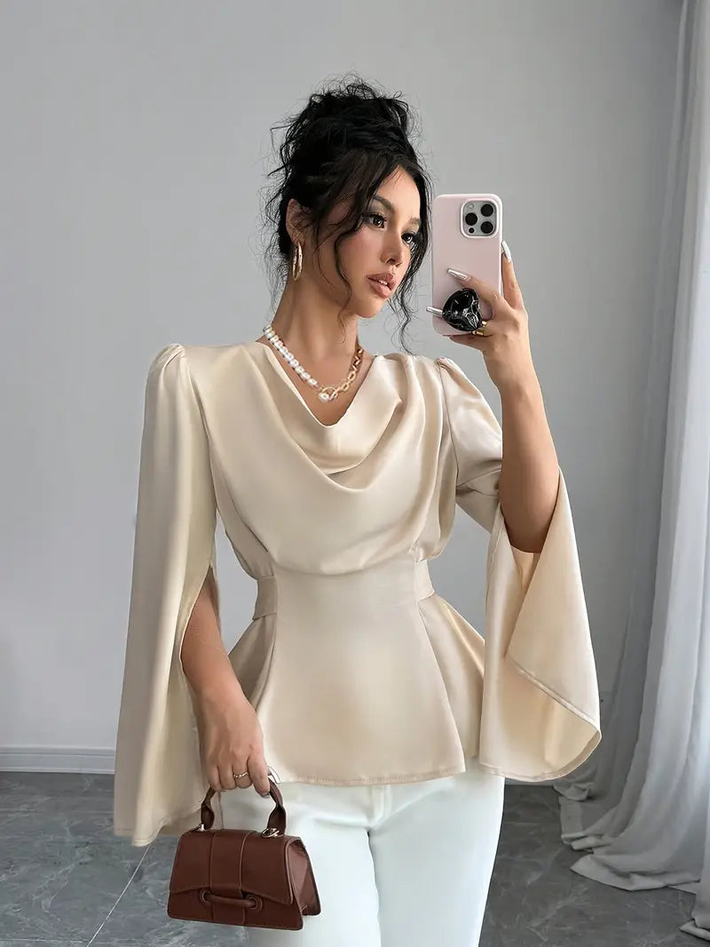 Elegante stilvolle Satinbluse