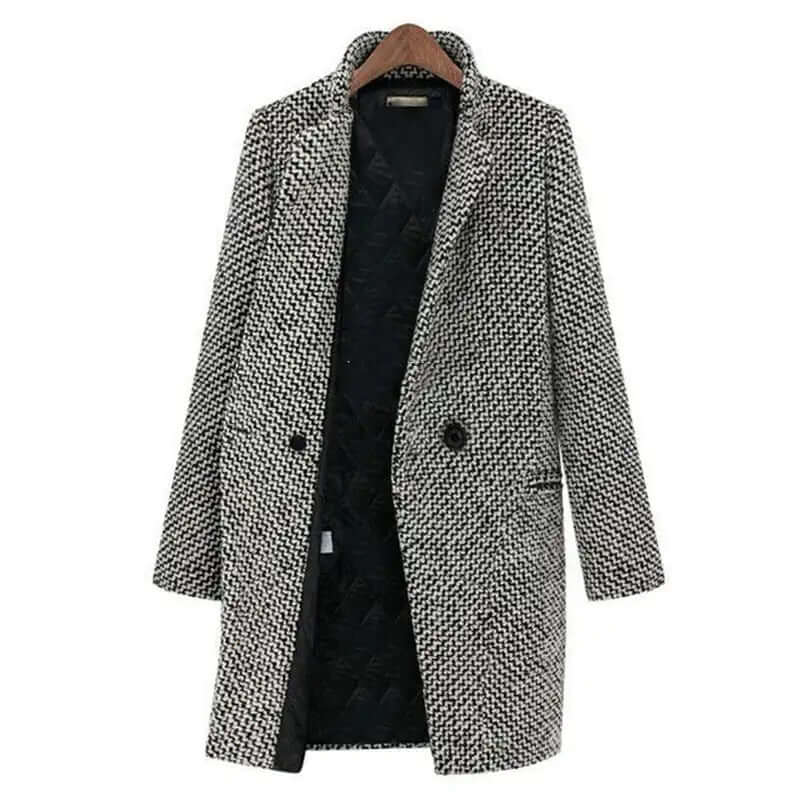 Eleganter Langer Damen-Wollmantel