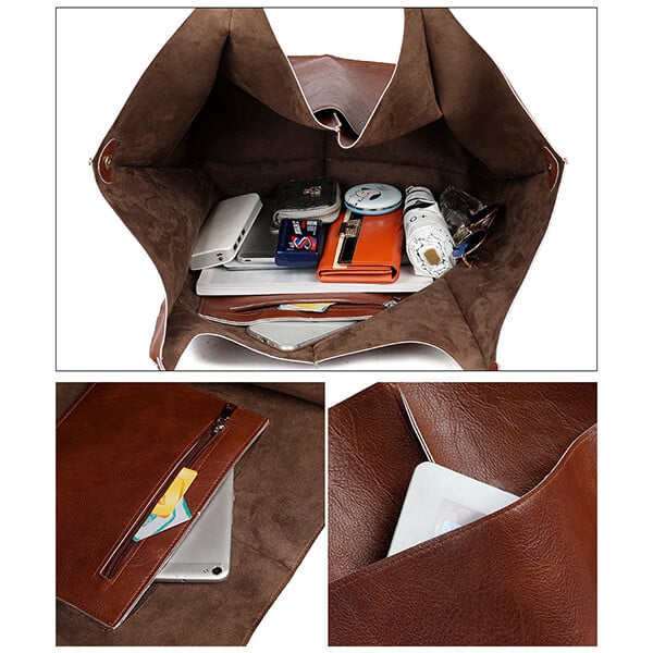 Carla™ - Neue übergroße handgefertigte Handtasche aus veganem Leder