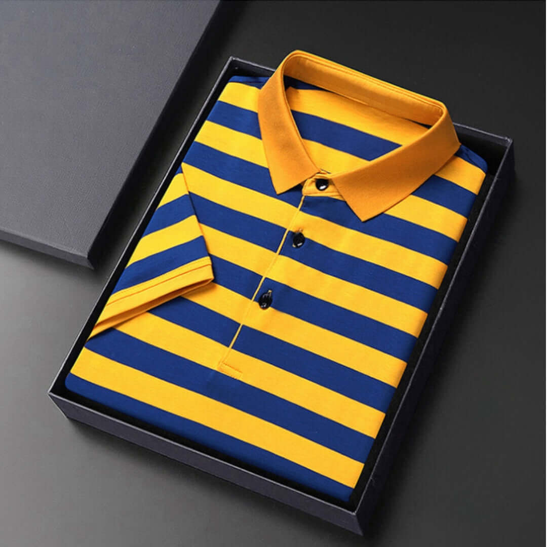 Klassisches Herren Polo Shirt mit Streifen