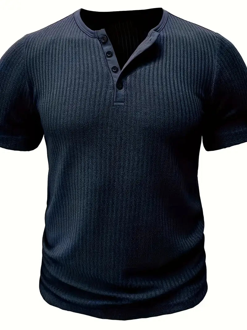 Henley Shirt Herren Kurzarm Elegant Bequem – Silvano