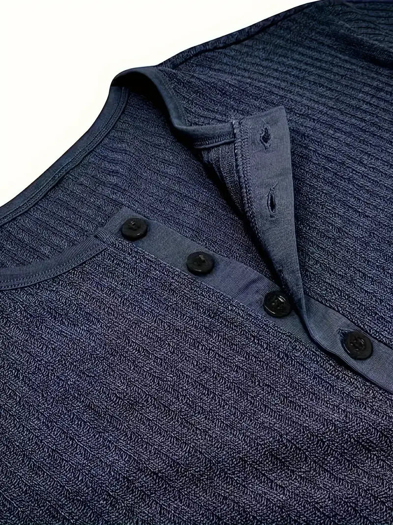 Henley Shirt Herren Kurzarm Elegant Bequem – Silvano