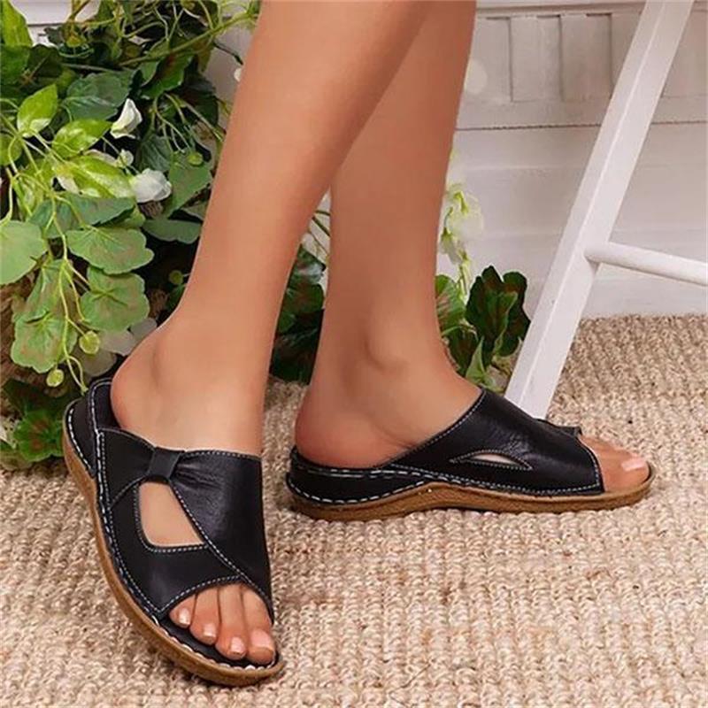 Lina - Stilvolle Ledersandalen mit Fußgewölbeunterstützung
