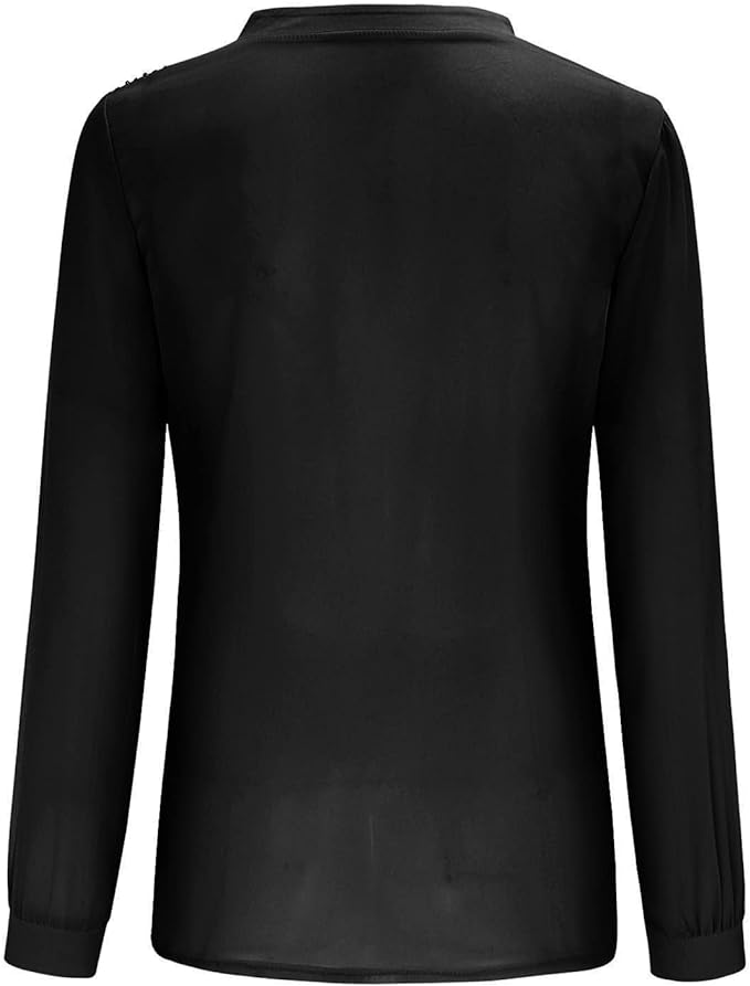 Elegante Plus-Size-Bluse mit V-Ausschnitt – Monika