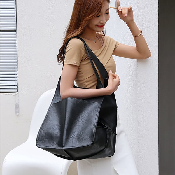 Carla™ - Neue übergroße handgefertigte Handtasche aus veganem Leder