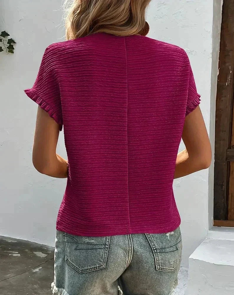 Damen T-Shirt Sommer Leicht Bequem Atmungsaktiv – Doris