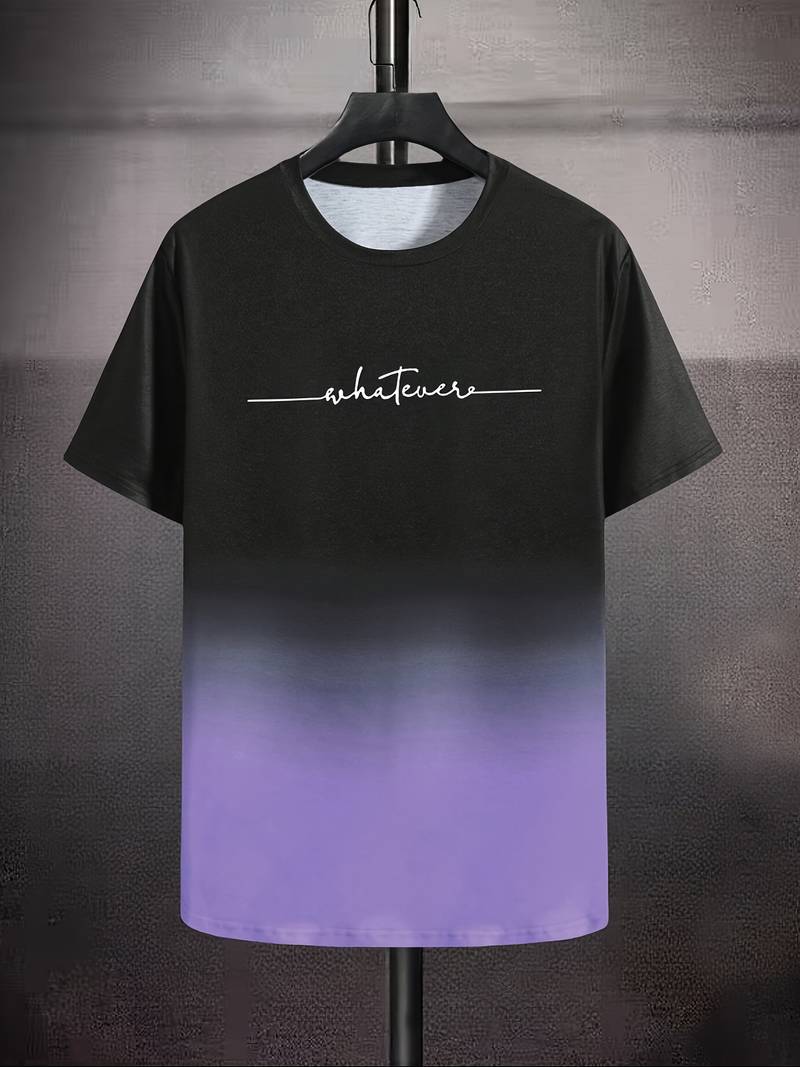Lässiges Rundhals-T-Shirt mit Schriftzug für Herren