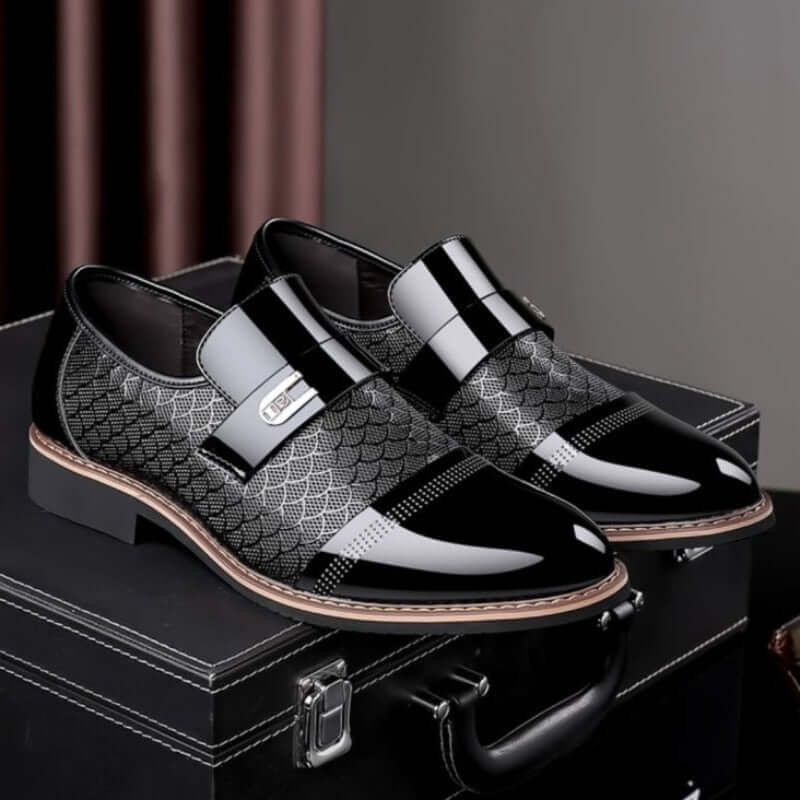 Herren-Lederschuh mit Gummisohle
