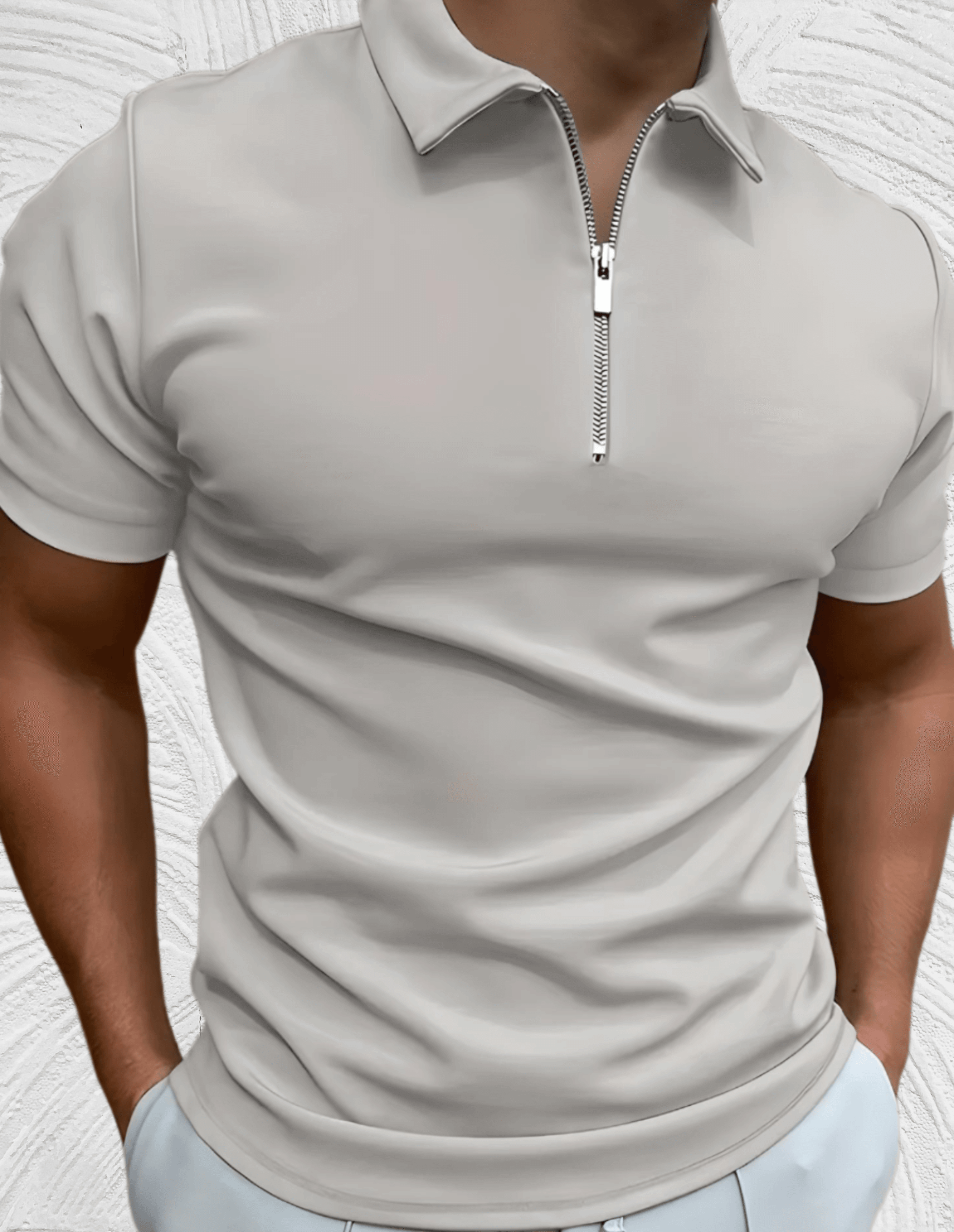 Herren Poloshirt mit Reißverschluss